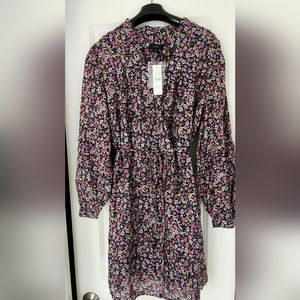 NWT J.Crew gorgeous blue floral mini dress XS with pockets!